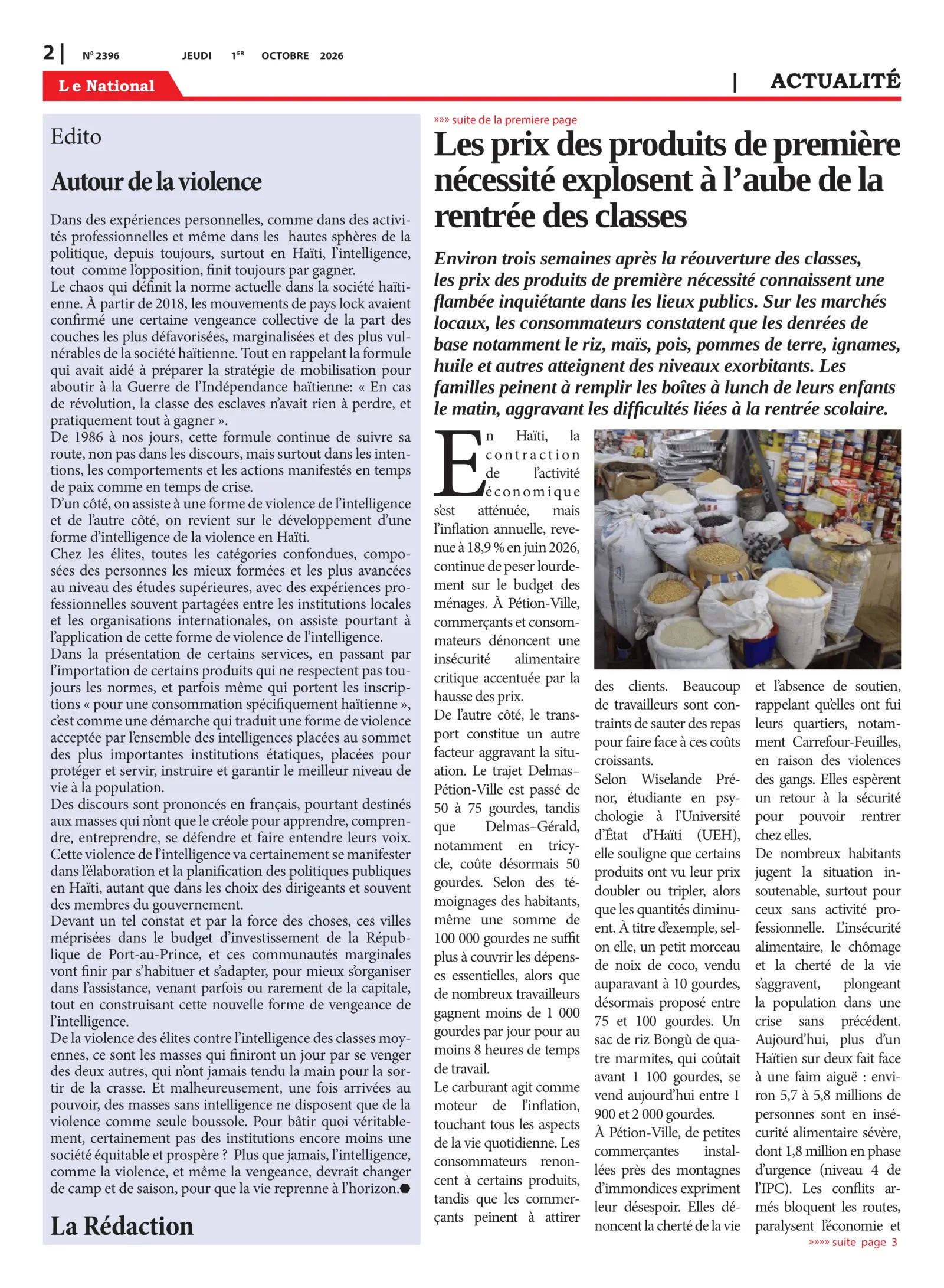 Page 2 de l'édition 2496