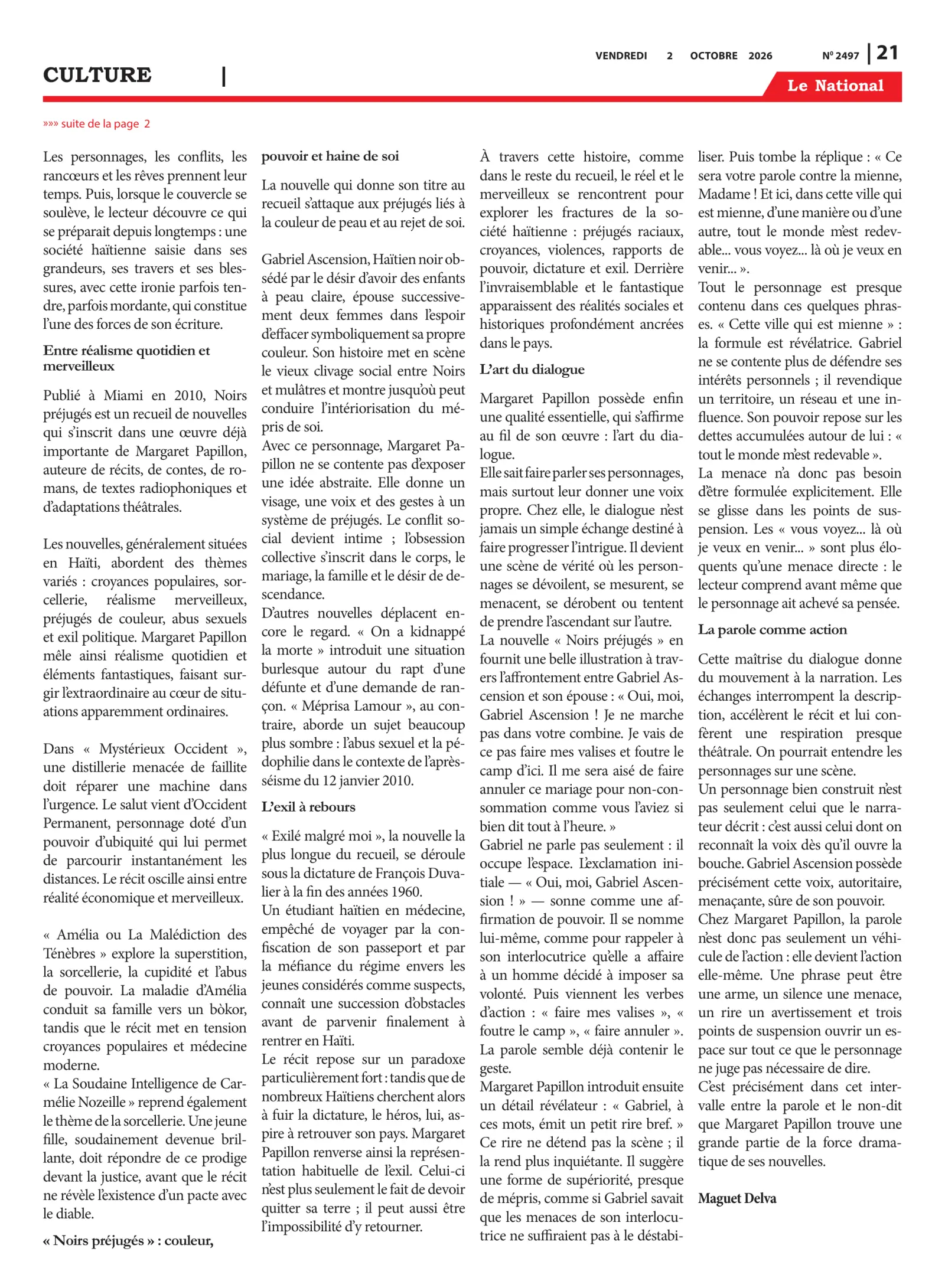 Page 21 de l'édition 2497