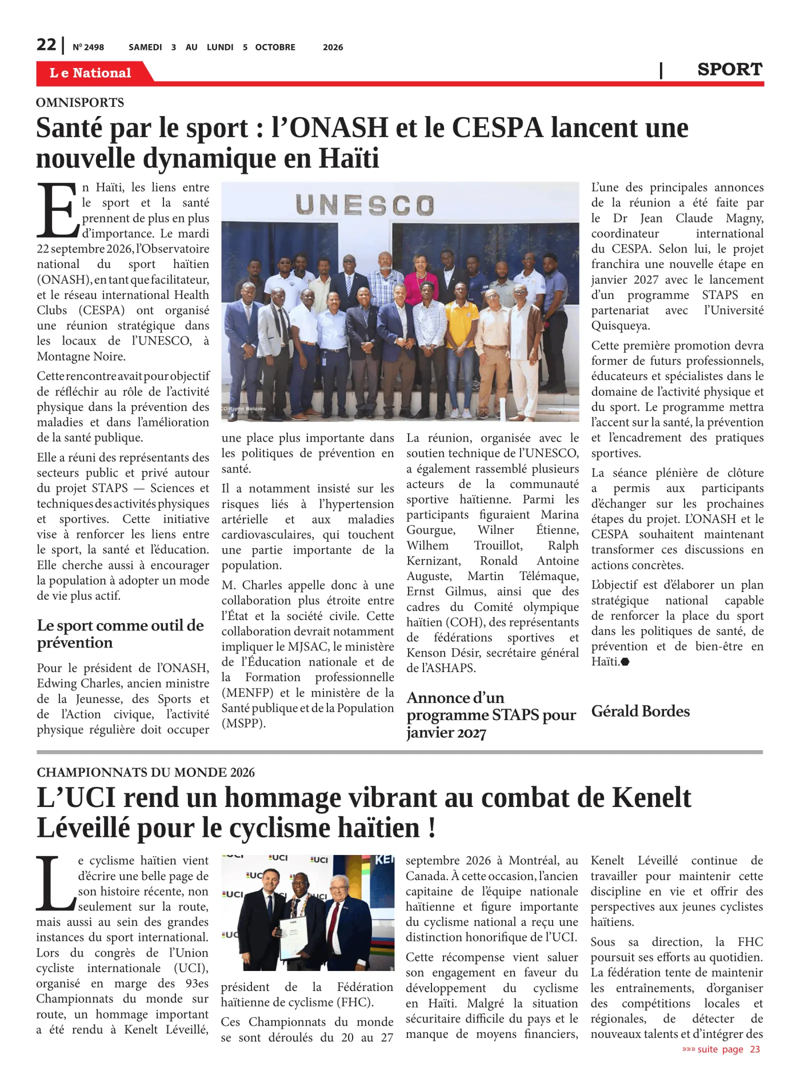 Page 22 de l'édition 2498