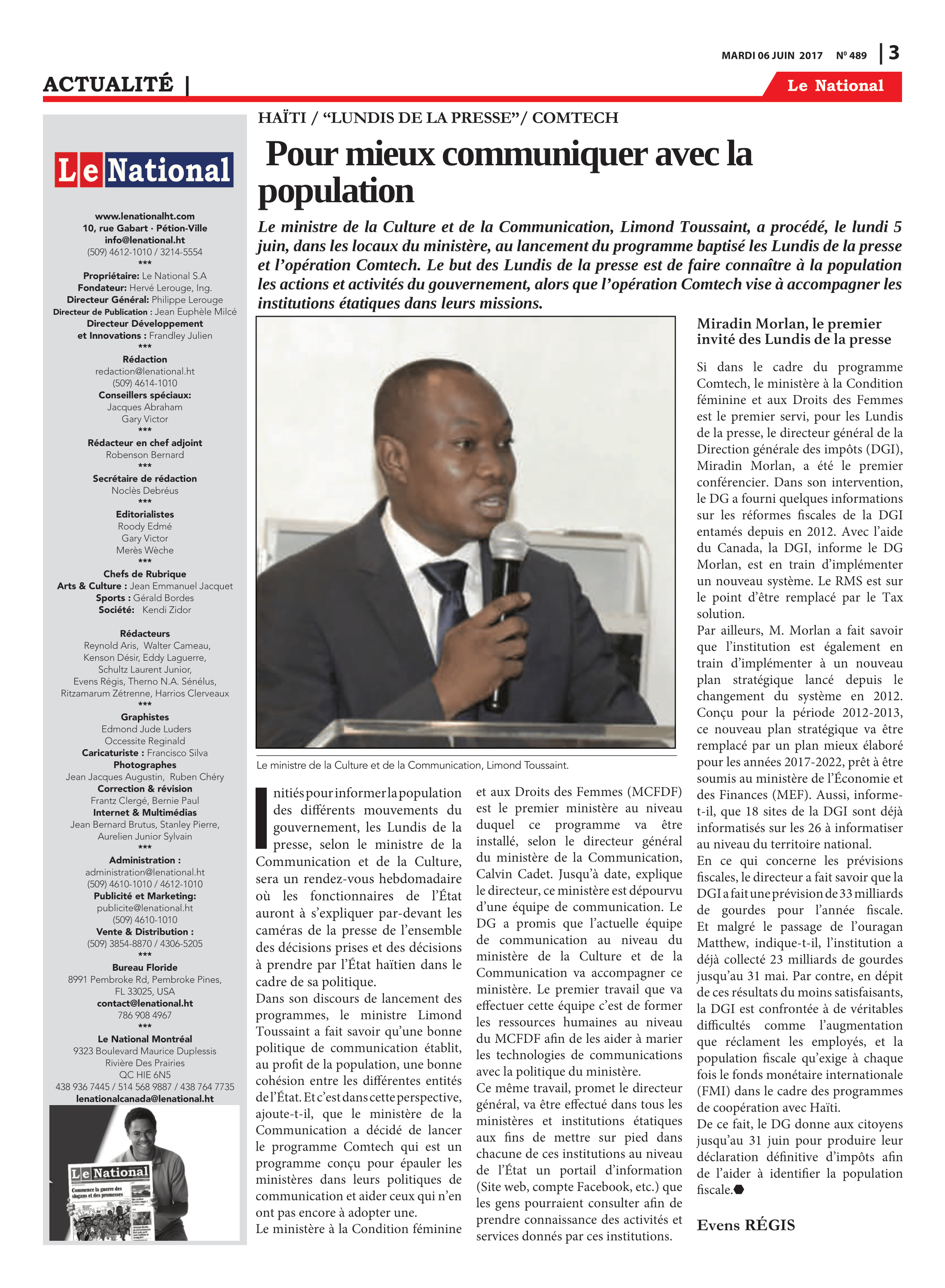 Page 3 de l'édition 489