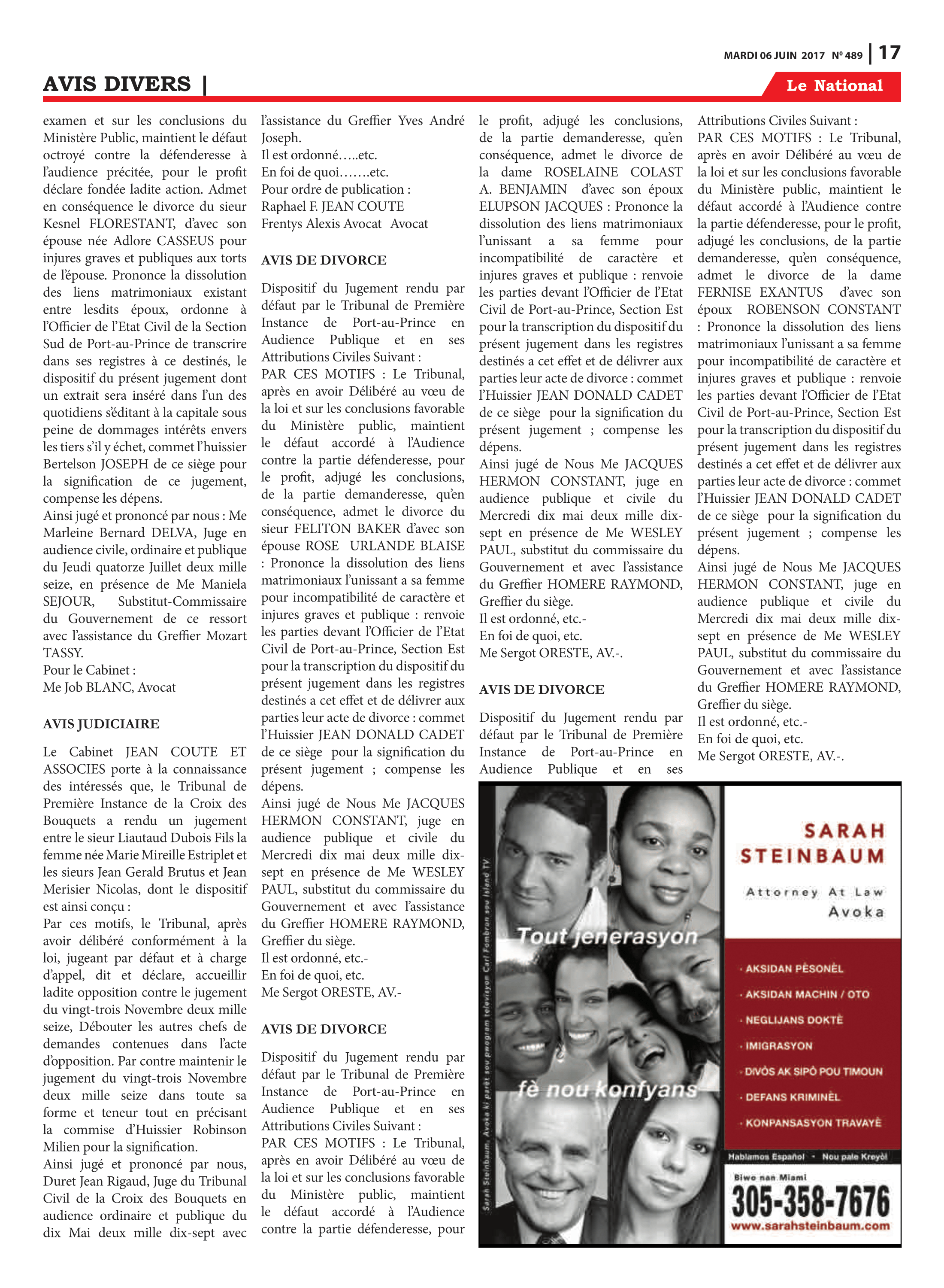 Page 17 de l'édition 489