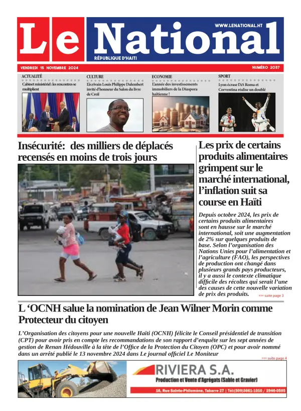 Une de l'édition 2037