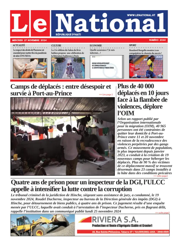 Une de l'édition 2044
