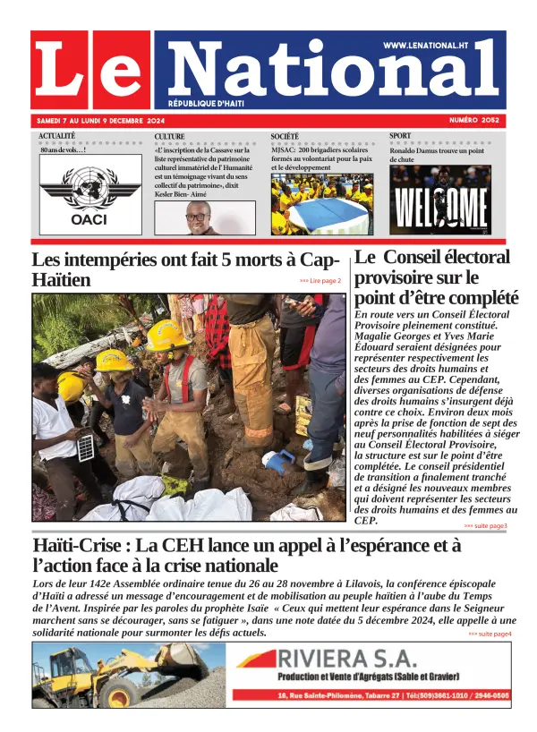 Une de l'édition 2052