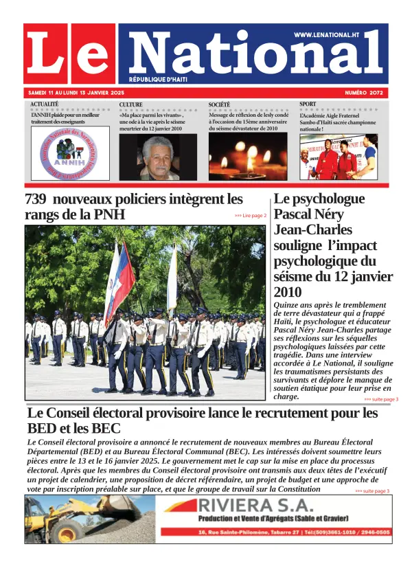 Une de l'édition 2072
