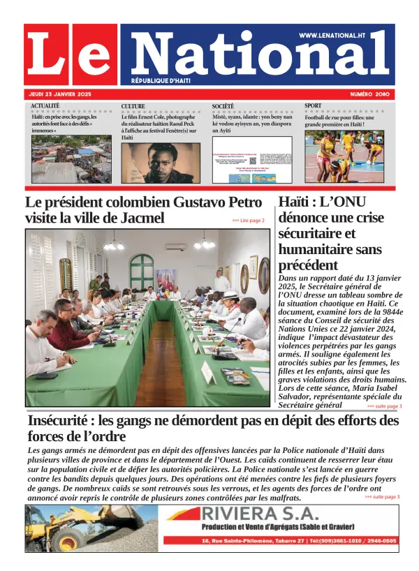 Une de l'édition 2080