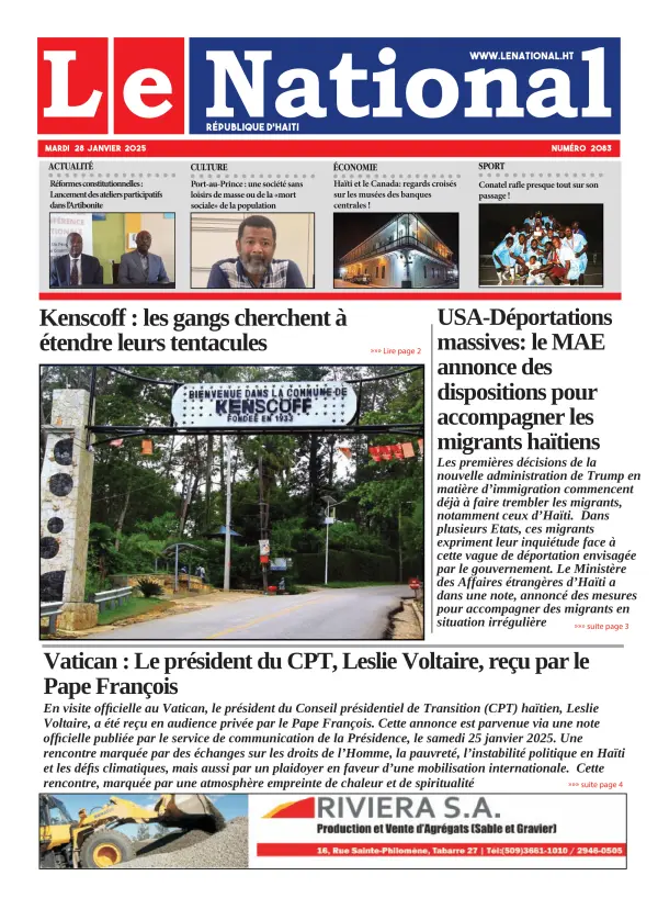 Une de l'édition 2083