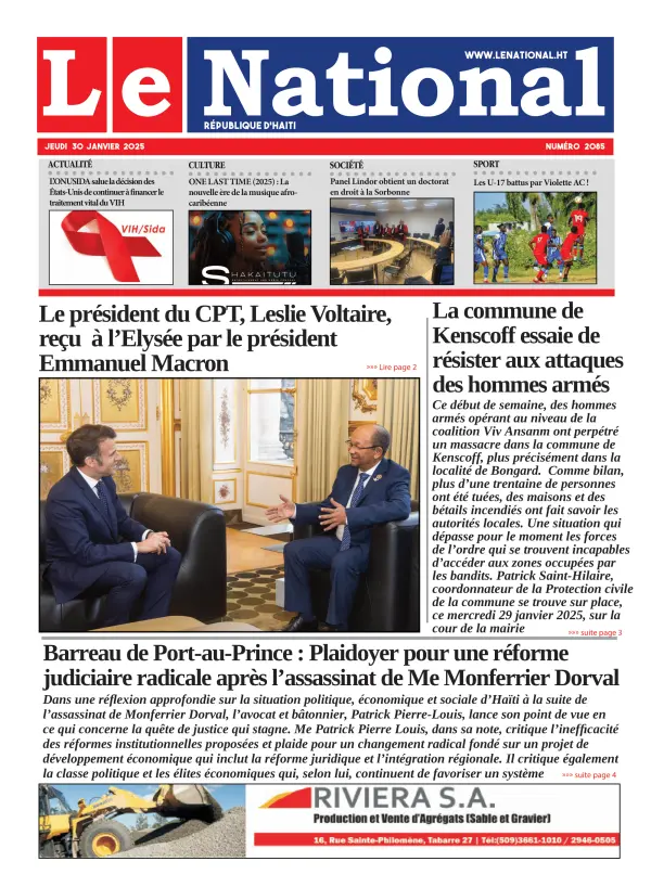 Une de l'édition 2085