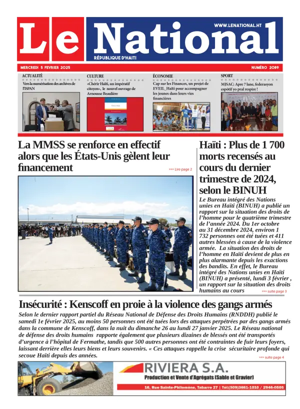 Une de l'édition 2089