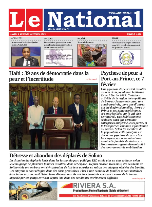 Une de l'édition 2092