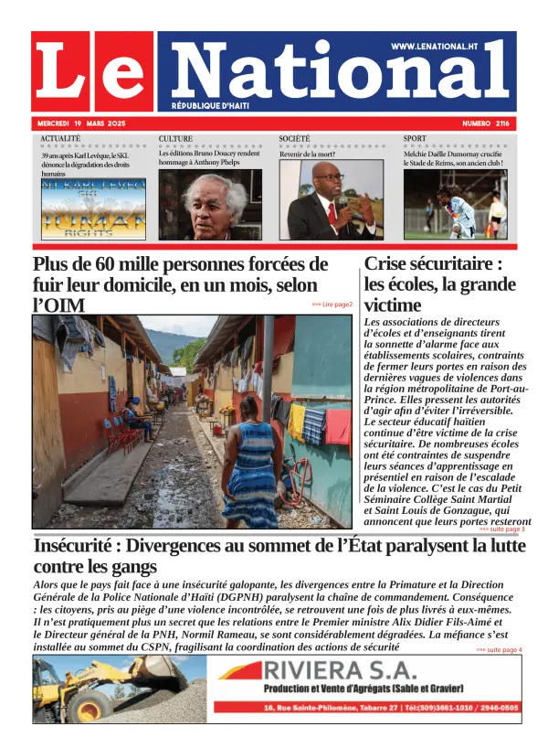 Une de l'édition 2116