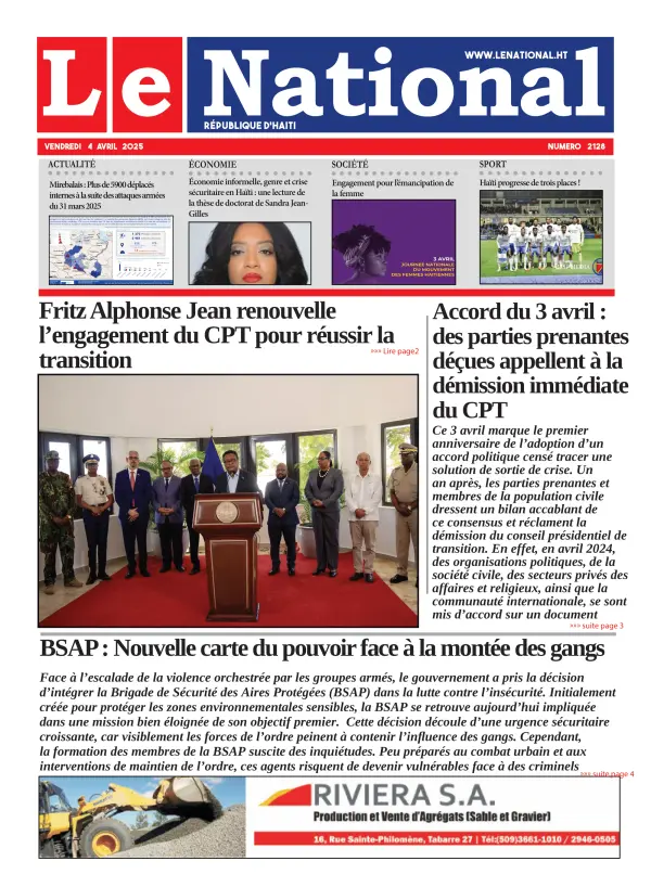 Une de l'édition 2128
