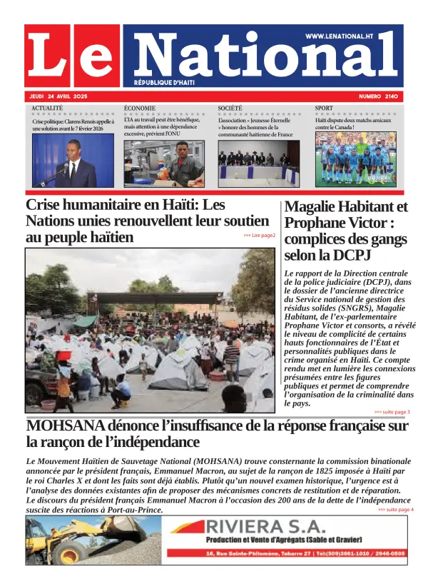 Une de l'édition 2140