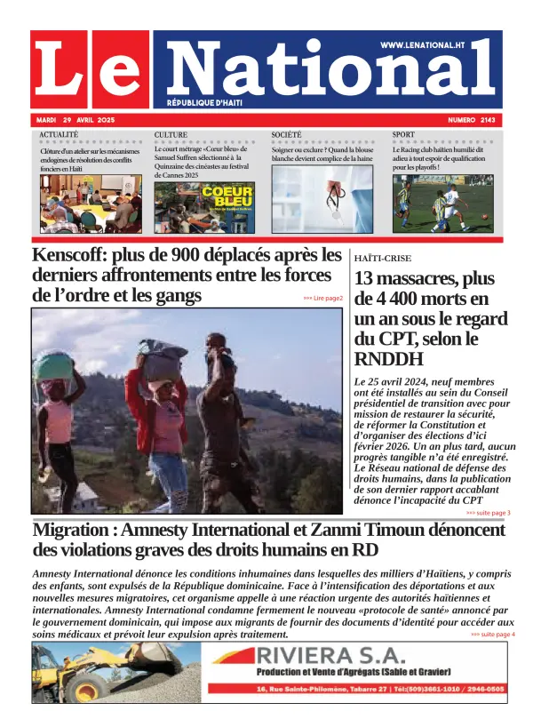 Une de l'édition 2143
