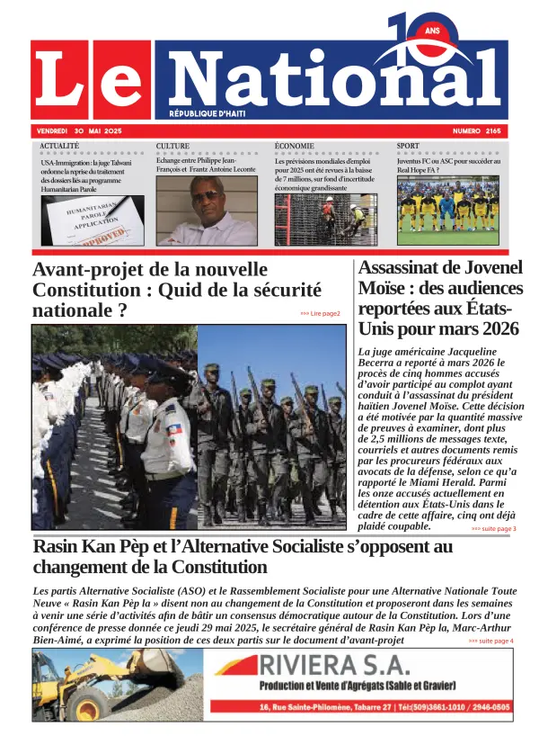 Une de l'édition 2165
