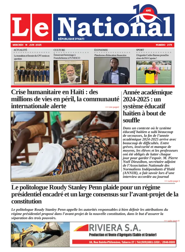 Une de l'édition 2178
