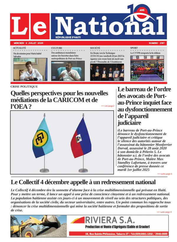 Une de l'édition 2187