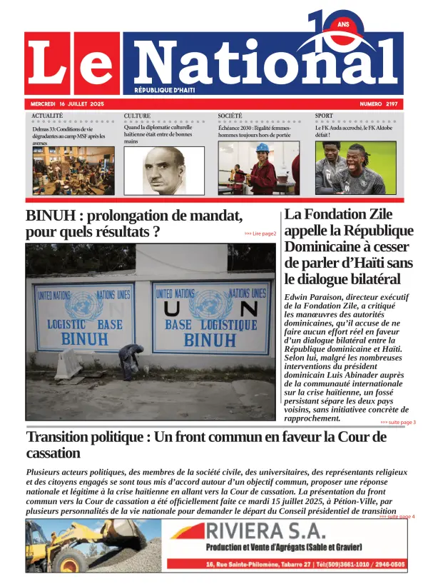 Une de l'édition 2197