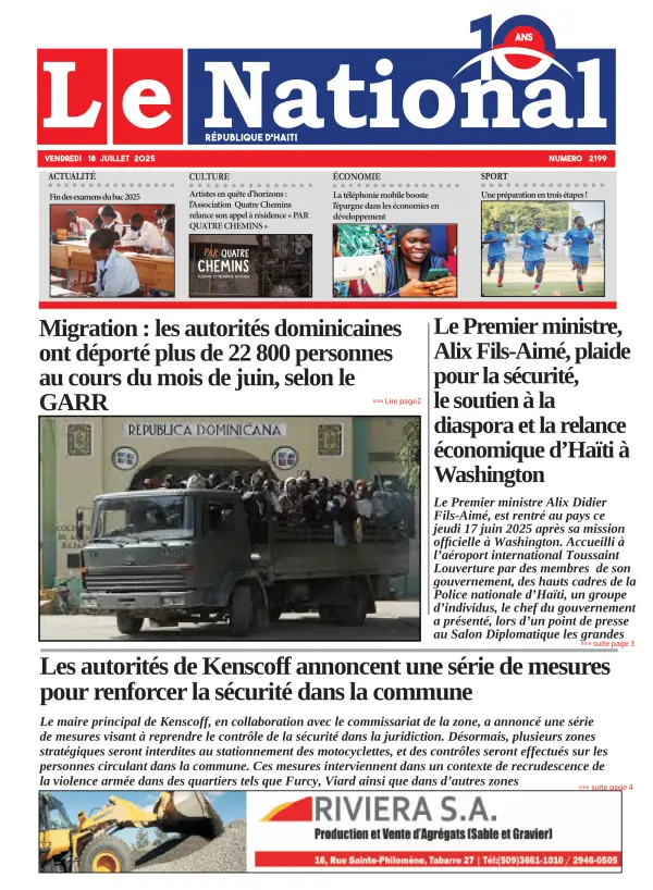 Une de l'édition 2199