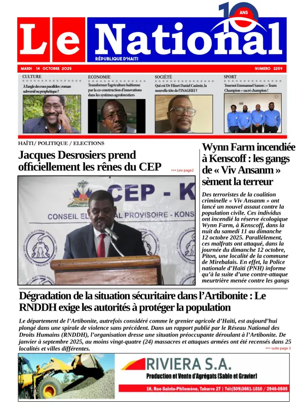 Une de l'édition 2259