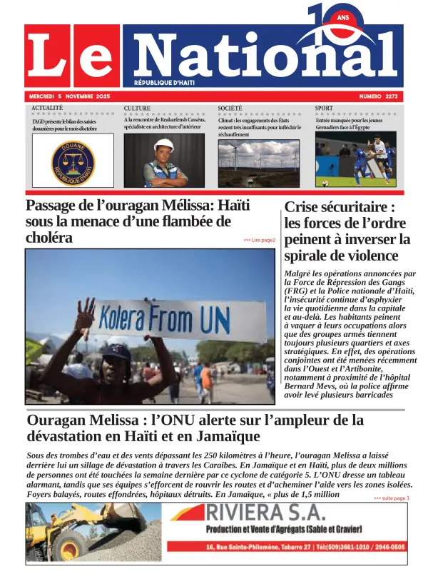 Une de l'édition 2274