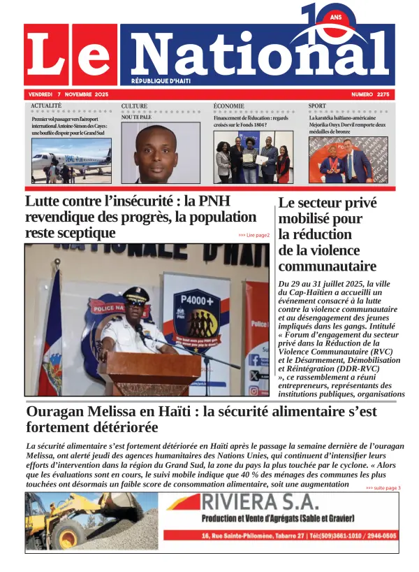 Une de l'édition 2276