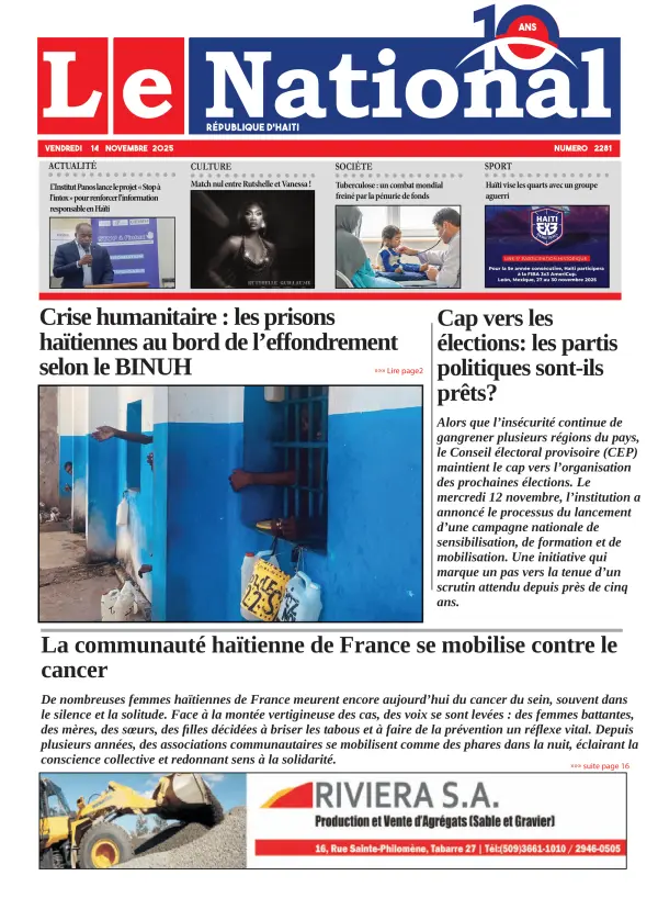 Une de l'édition 2281