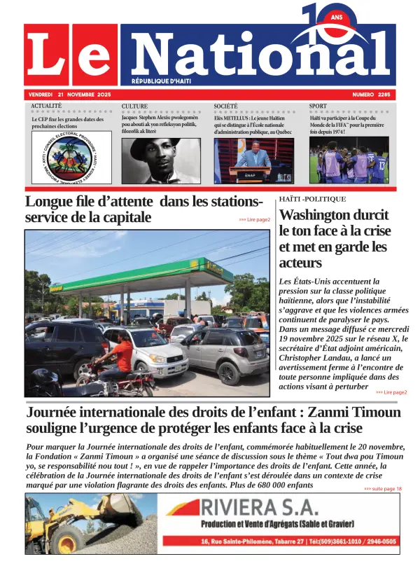 Une de l'édition 2285