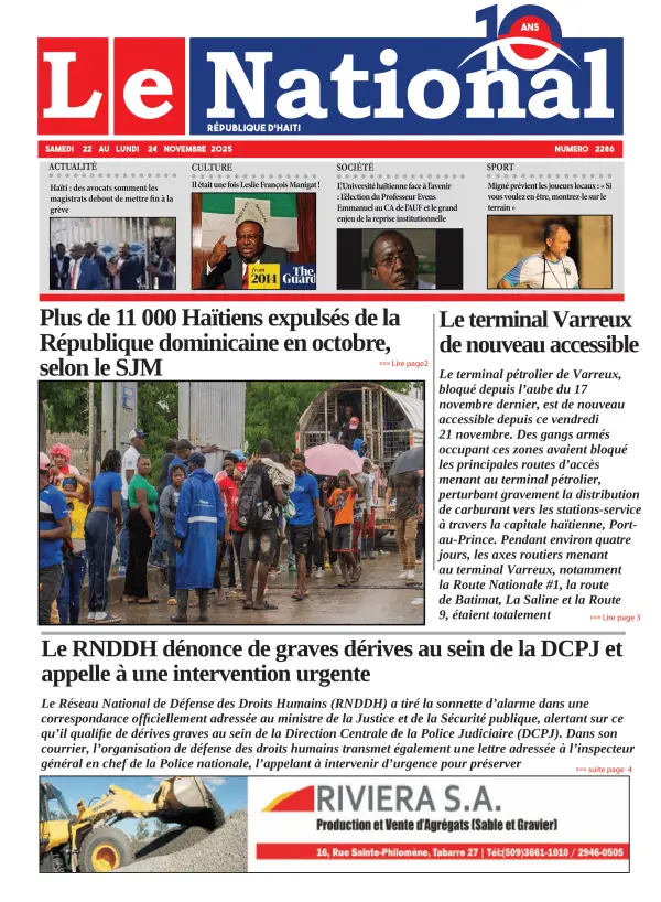 Une de l'édition 2286