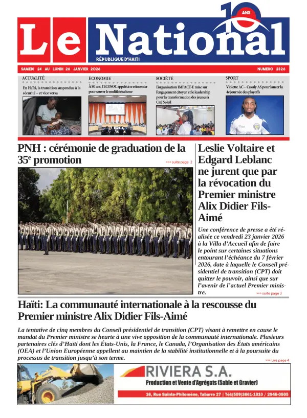 Une de l'édition 2326