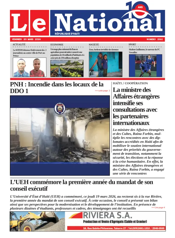 Une de l'édition 2362