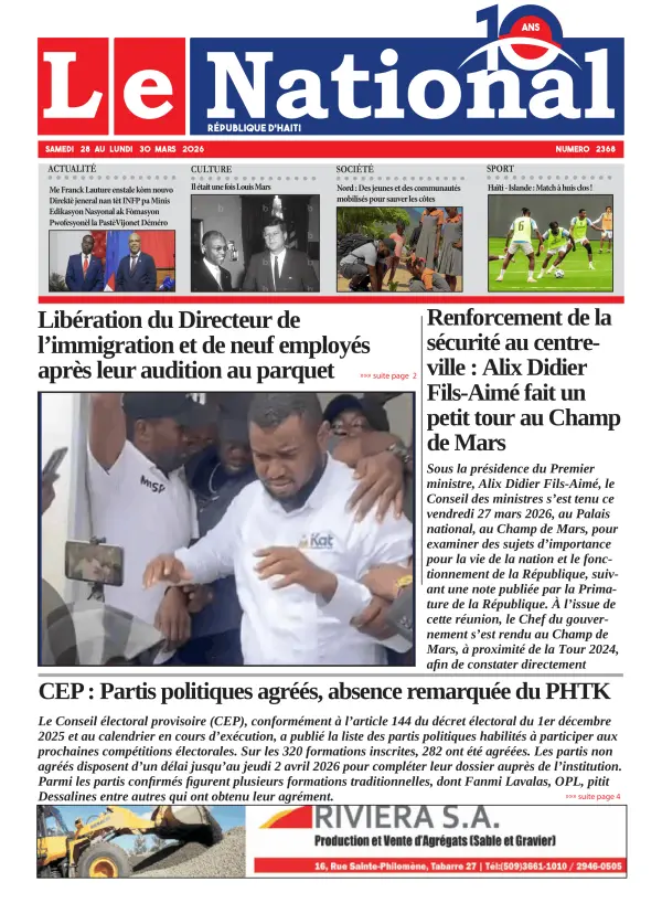 Une de l'édition 2368