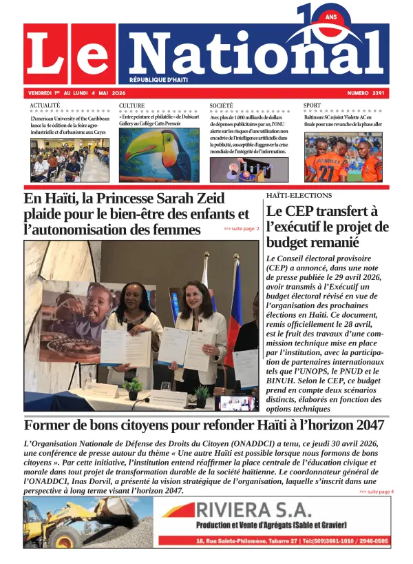 Une de l'édition 2391