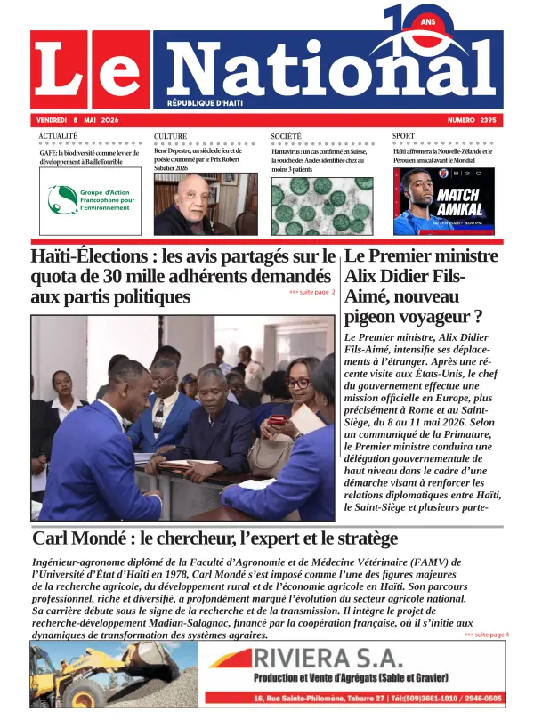 Une de l'édition 2395
