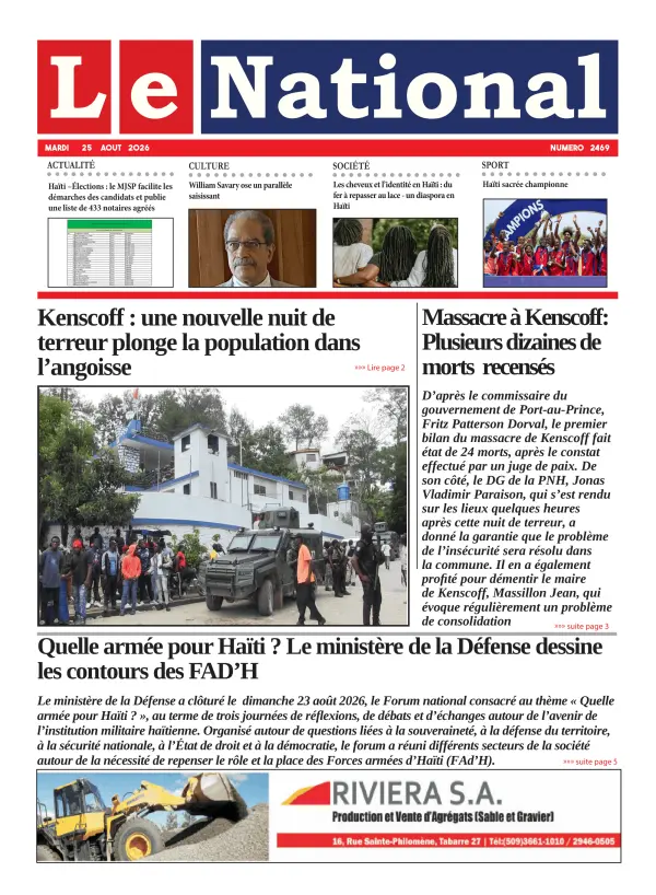 Une de l'édition 2469