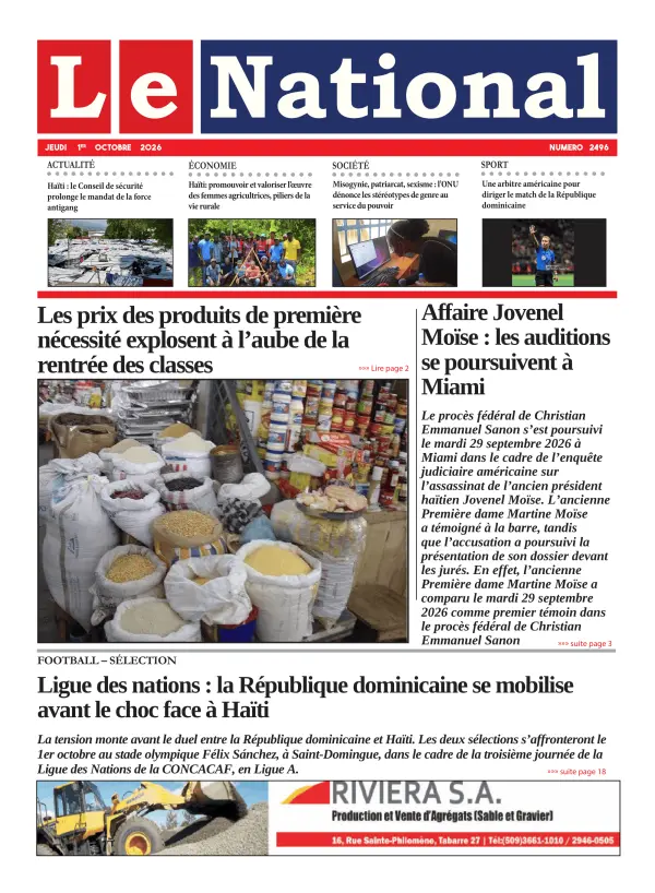 Une de l'édition 2496