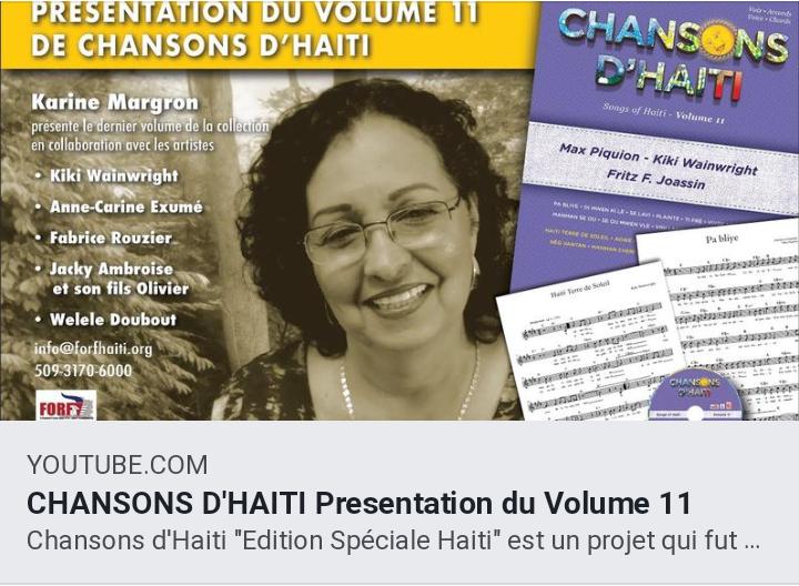 Le 11e volume des chansons d'Haïti est livré