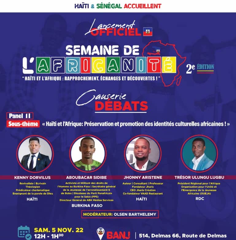 Le BOJNUAH et ses partenaires lancent officiellement en Haïti la 2e édition de la Semaine de l’Africanité