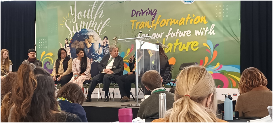 Participation de l'Uni-vert Haïti au sommet de la jeunesse à la COP15 sur la biodiversité