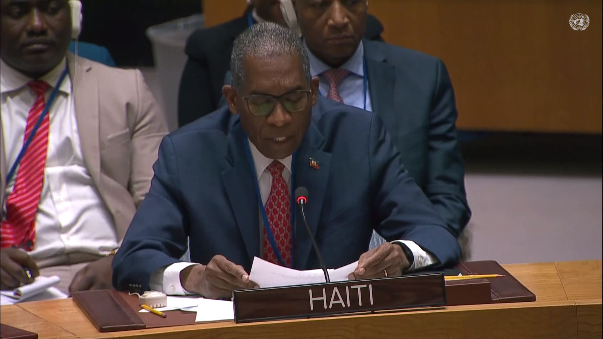 Réunion du Conseil de sécurité : présentation de  la situation par la délégation haïtienne