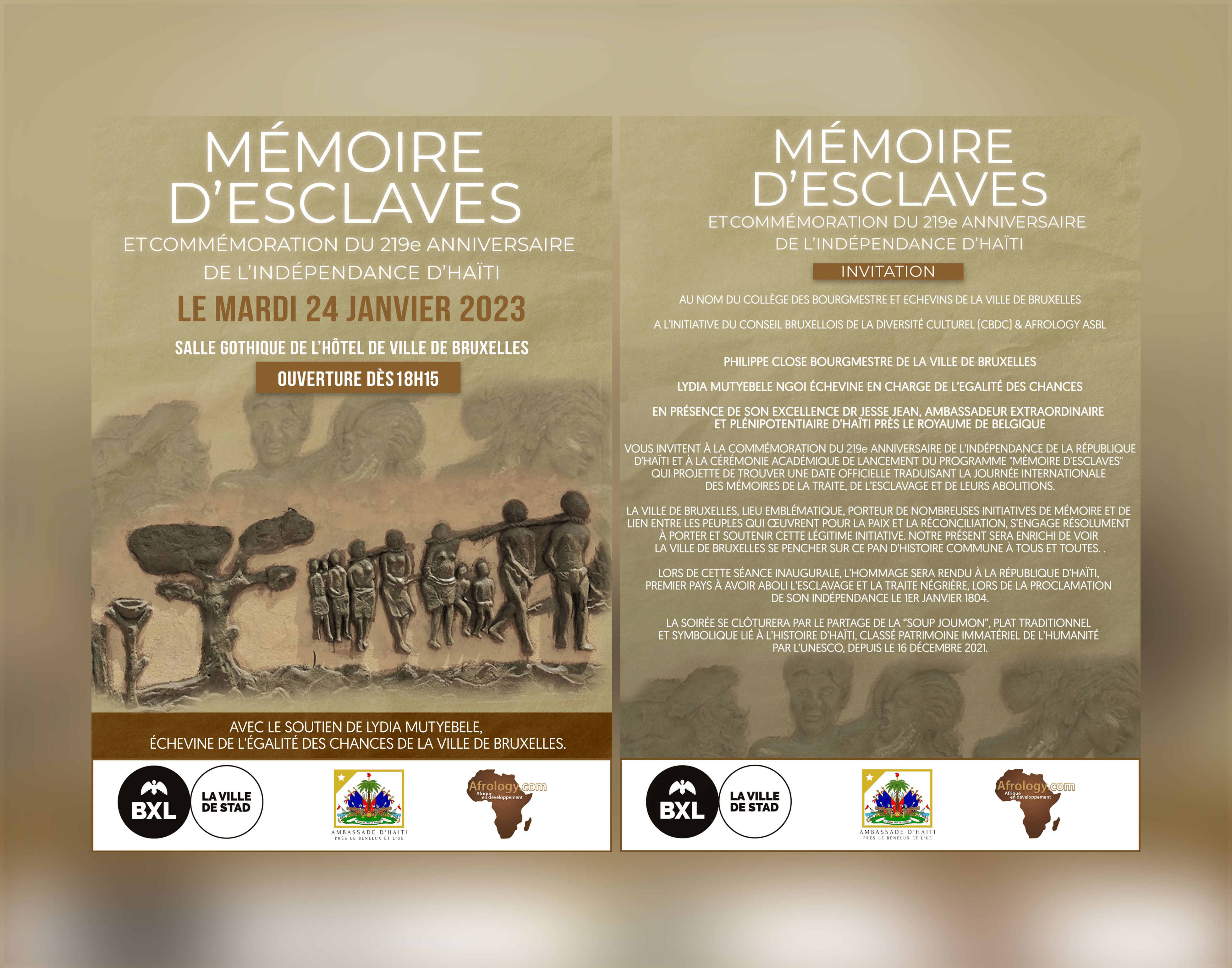 Afrology, Mémoire d’esclaves, l’indépendance d’Haïti commémorée à Bruxelles
