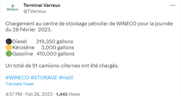Où sont passés les produits pétroliers qui laissent quotidiennement le terminal de Varreux ?