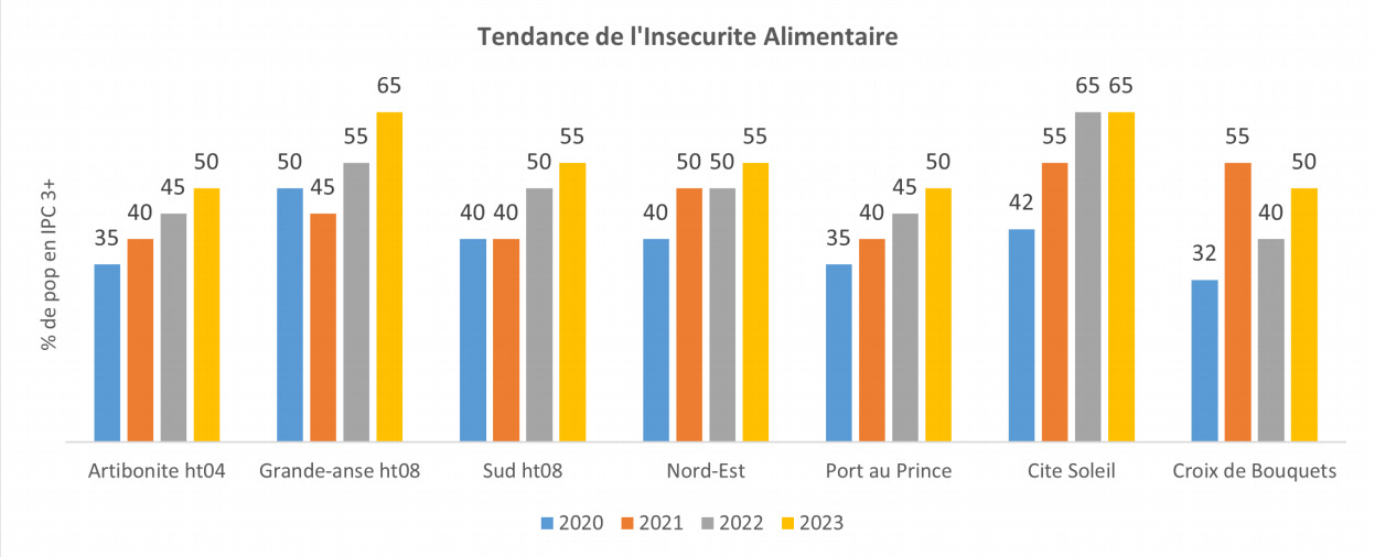 La zone métropolitaine de Port-au-Prince, au cœur d’une insécurité alimentaire aigüe et urgente