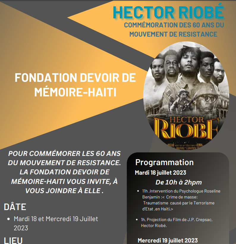 Pour la mémoire d'Hector Riobe, 60 ans après