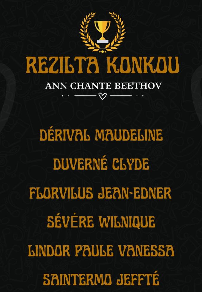 Les gagnants du concours : «  Ann Chante Beethov » sont connus