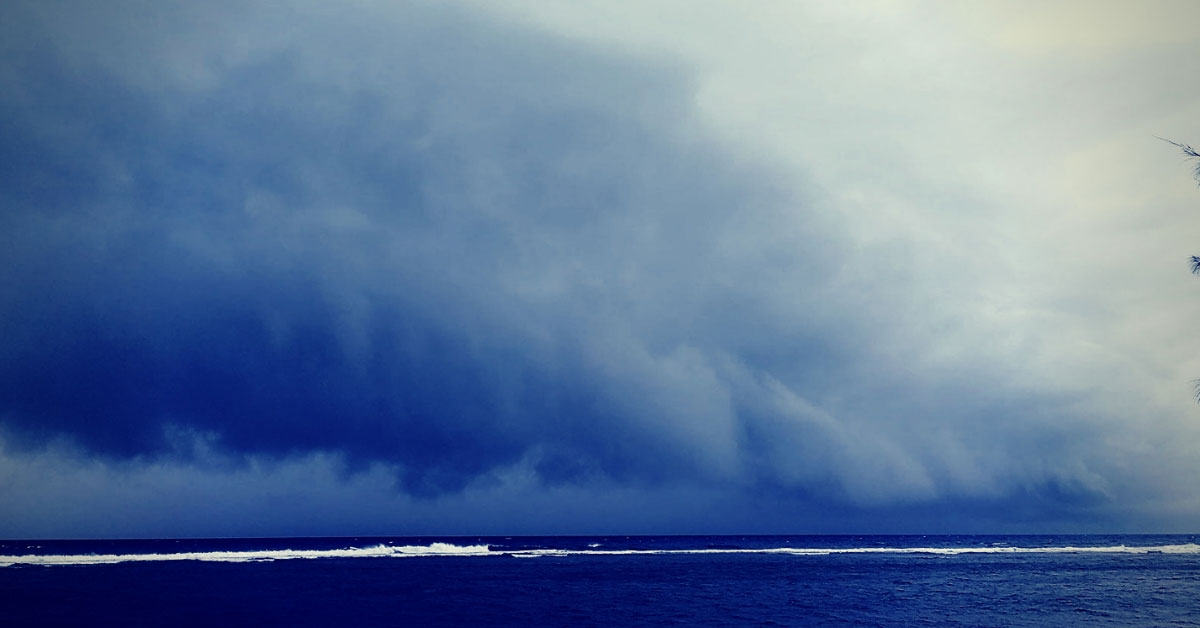 Passage d'un front froid sur les côtes septentrionales