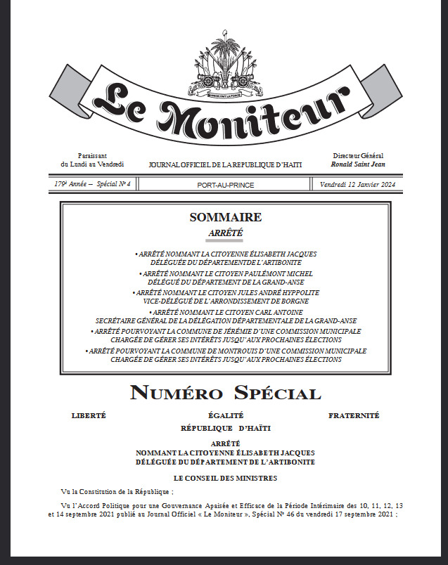 De nouvelles nominations sont effectuées par le Premier ministre Ariel Henry