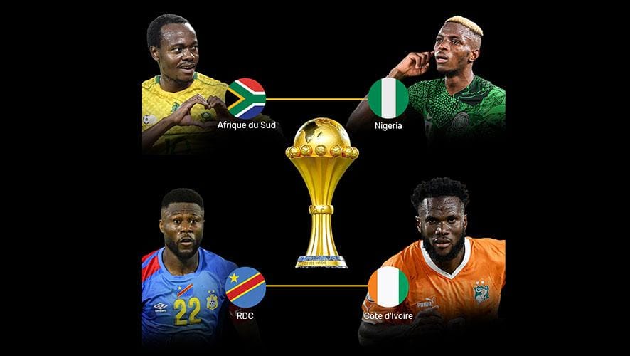 Un aperçu des demi-finales de la CAN 2024 : Nigeria vs Afrique du Sud / Côte d'Ivoire vs RDC