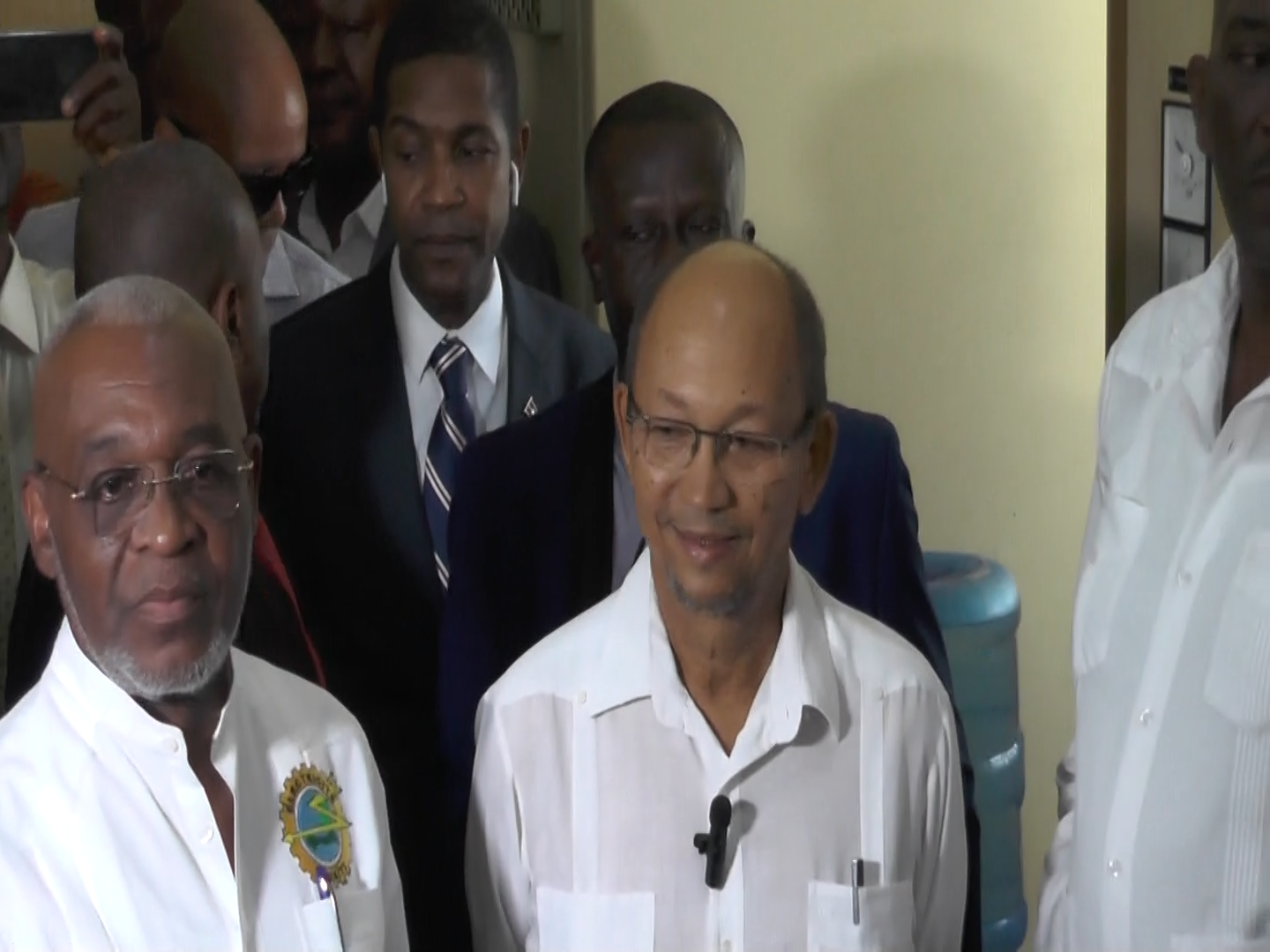 Visite du Conseiller présidentiel Lesly Voltaire au Centre de distribution de l'EDH à Delmas