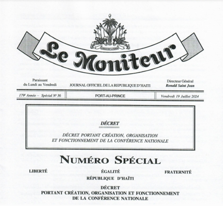 Décret sur la conférence nationale : un nouveau processus participatif pour l’avenir d’Haïti